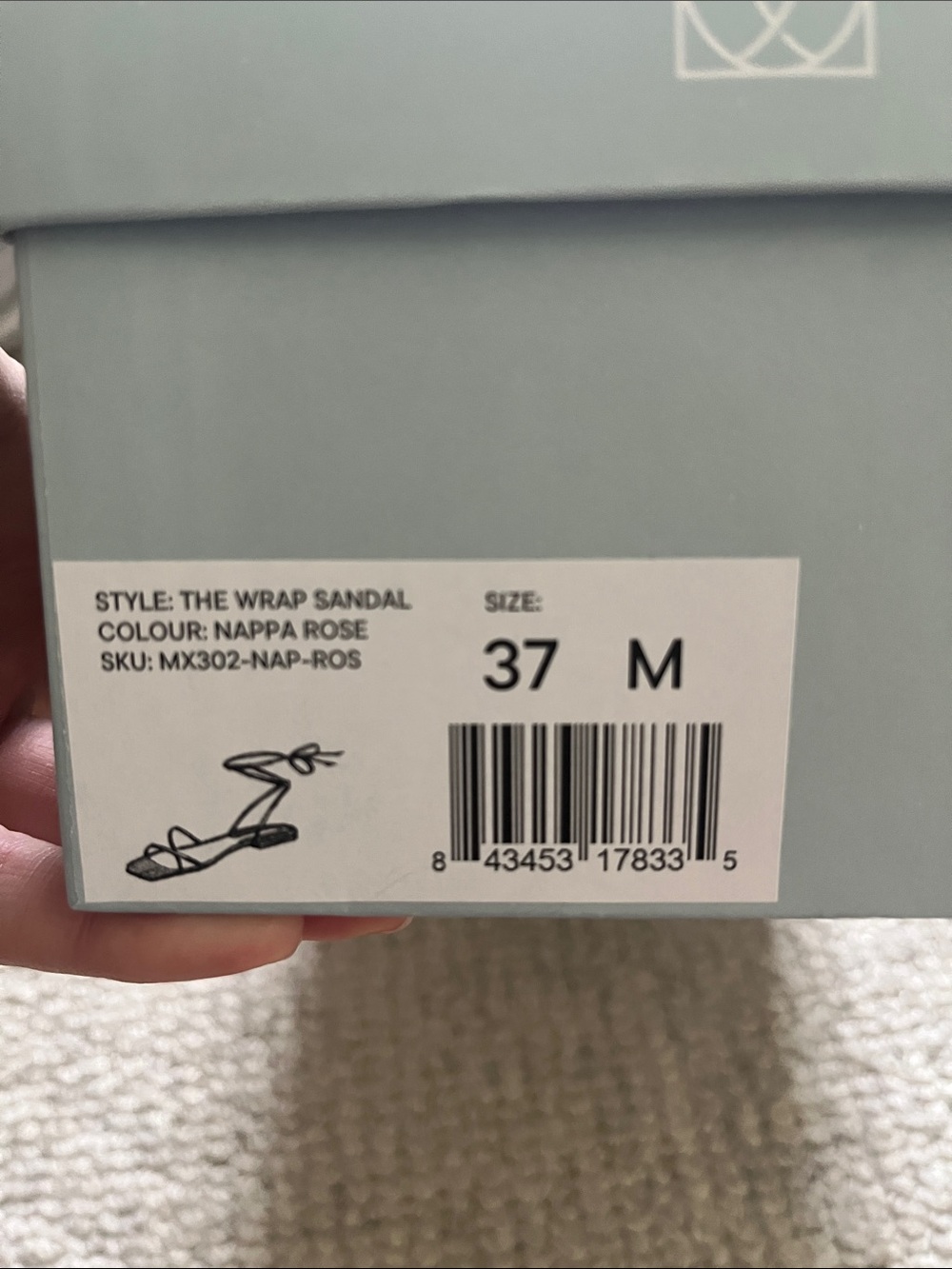 Margaux the Wrap Sandal Rose Nappa Sz 7 - Picture 2 of 8